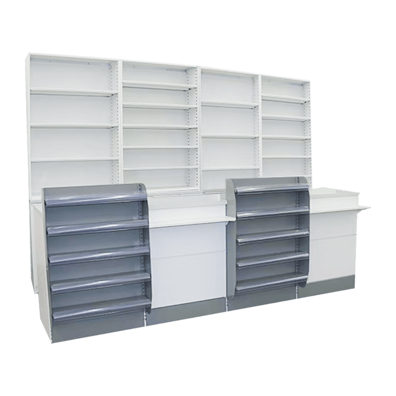 ตู้โชว์ร้านสะดวกซื้อที่มีประสิทธิภาพเรียบง่าย