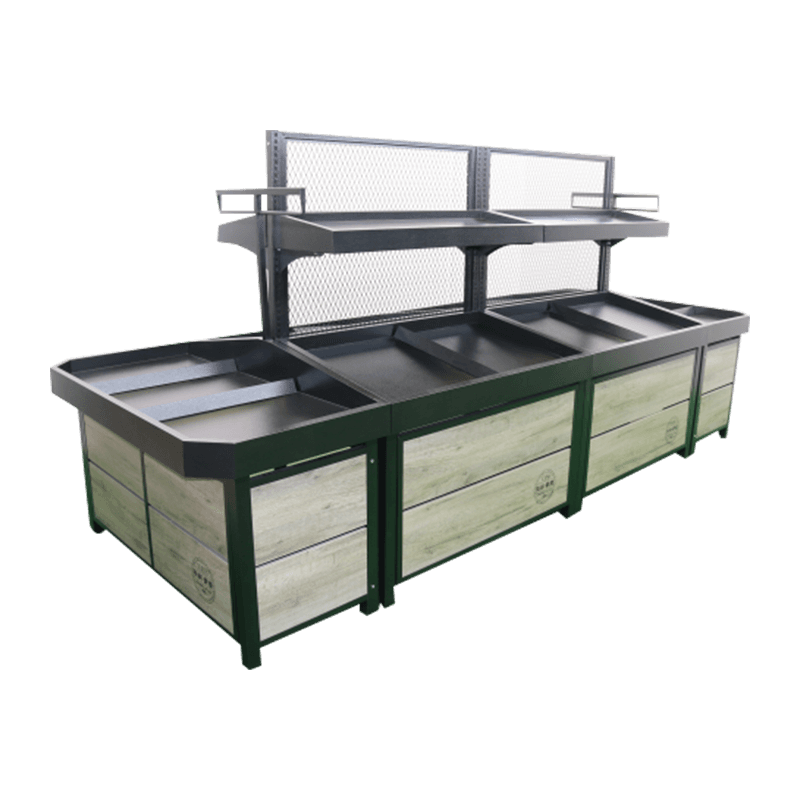 ชั้นวางผักและผลไม้แสดงผลการมองเห็นสูง